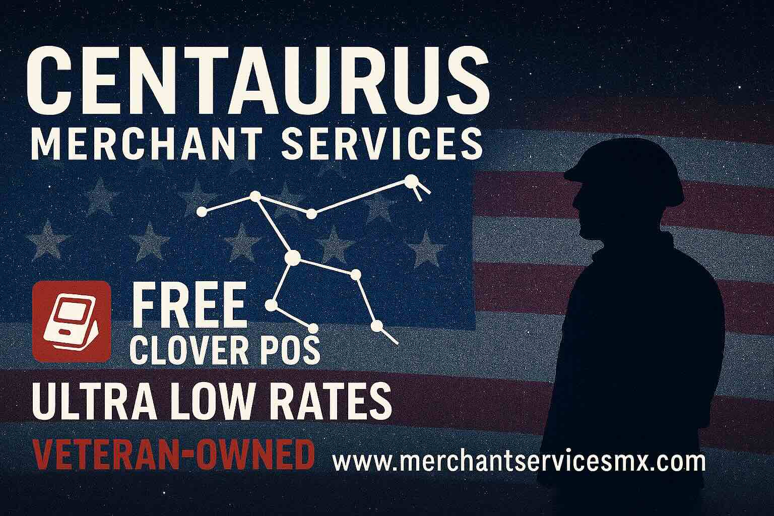 Illustration of contactless payment with Clover POS, smartphone and credit card